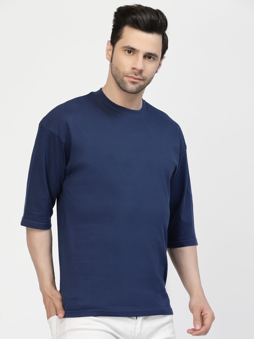 Navy Blue Drop Shoulder Tee