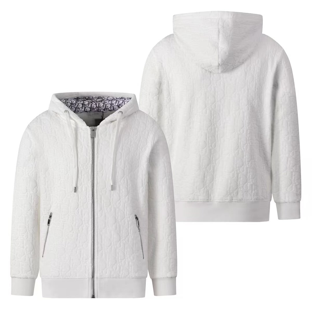 Dior White Oblique Towel Hoodie – Savonches