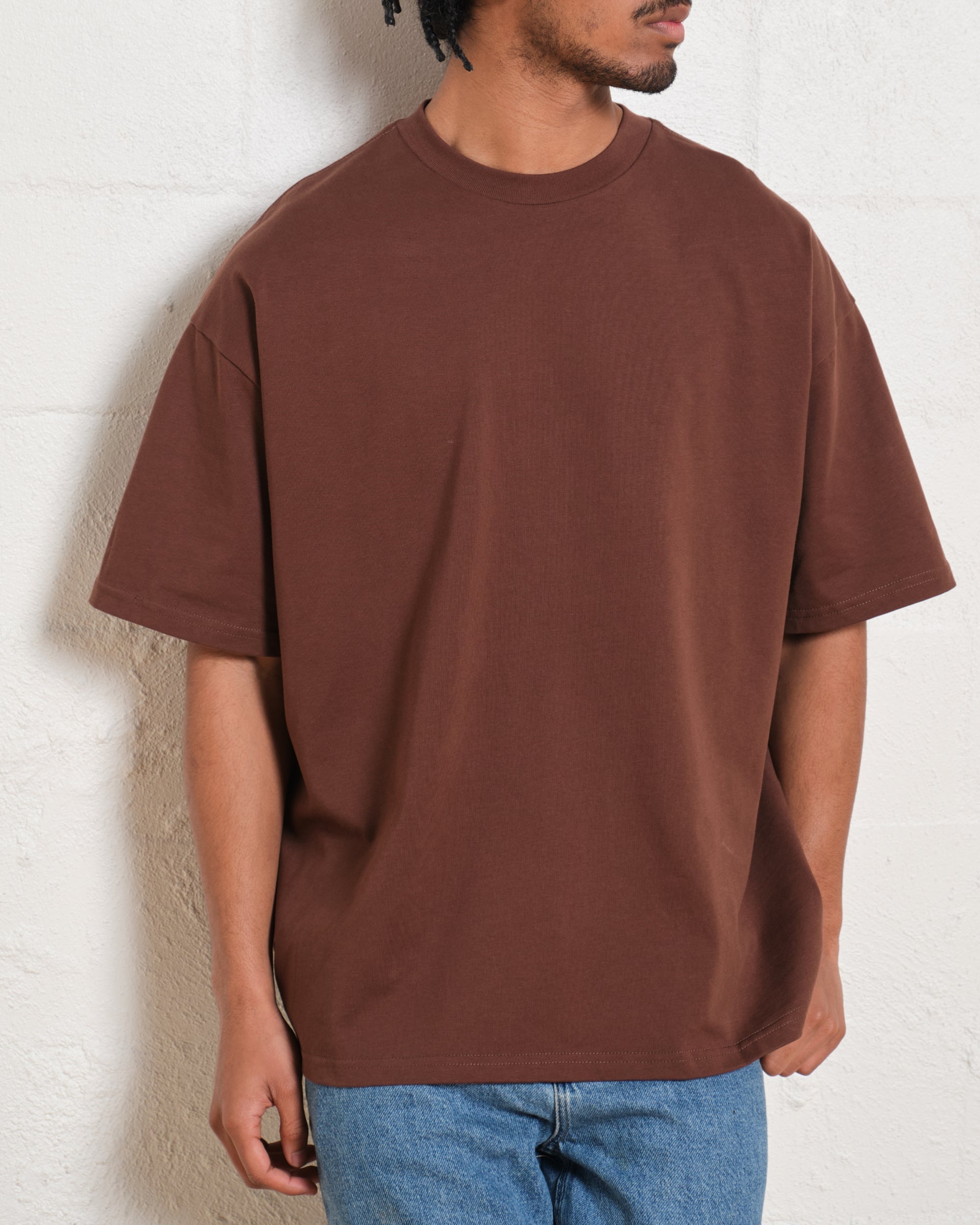 Dark Brown Drop Shoulder Tee