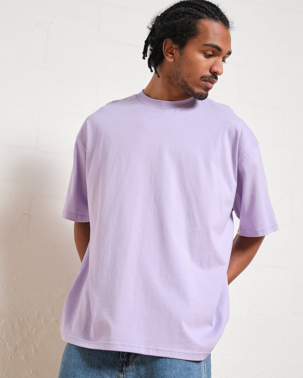 Light Purple Drop Shoulder Tee