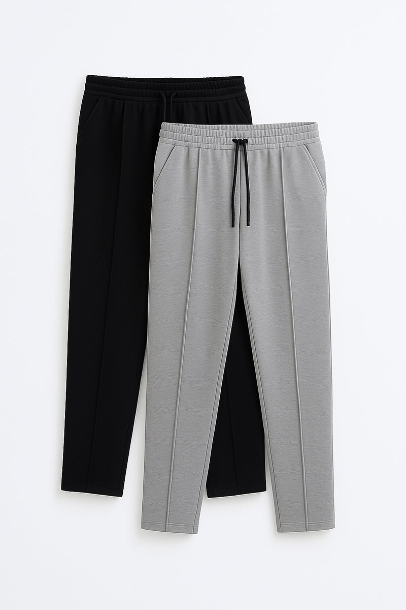 Pack of 2 Pleated Fleece Sweatpants (For Winters)