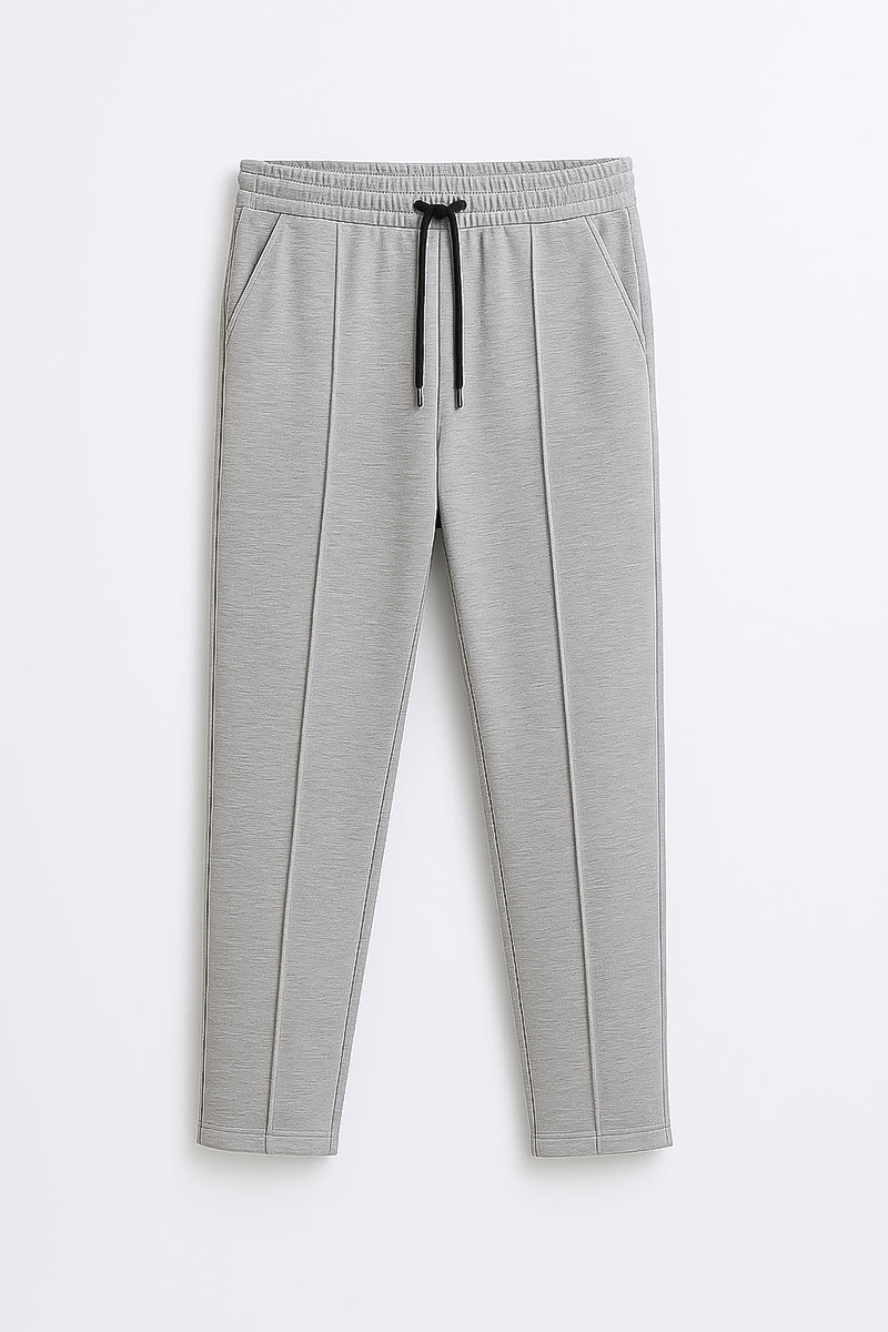 Light Grey Pleated Fleece Sweatpant